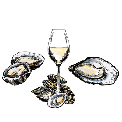 Accord huîtres et vin