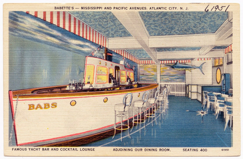 Célèbre Yacht Bar et Cocktail Lounge de Babette - Atlantic City, New Jersey