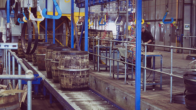 fûts cuits à la vapeur