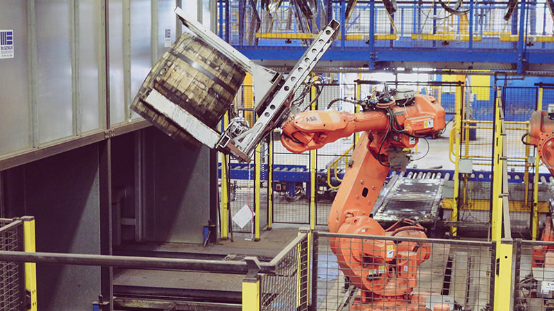 baril de scotch en cours de rajeunissement