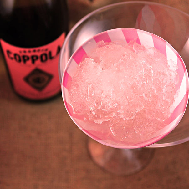 Ceci est un cône de neige Chardonnay et pamplemousse