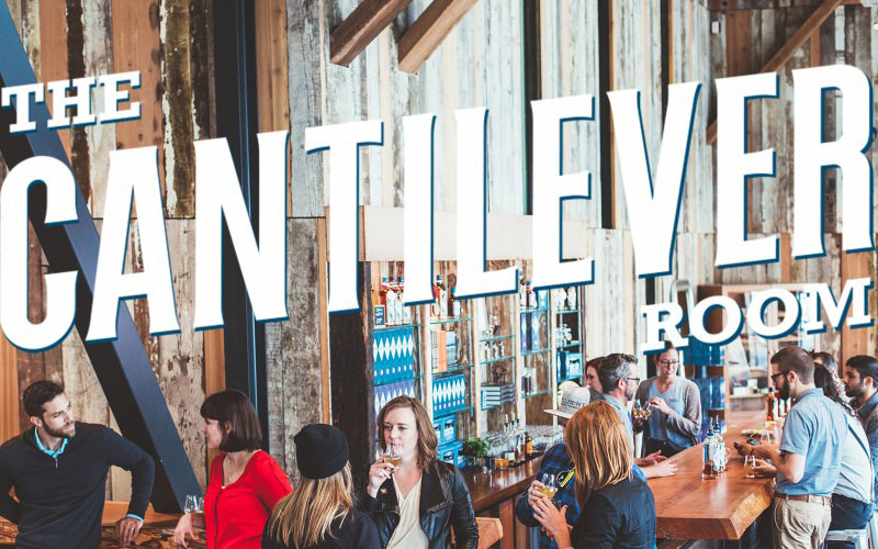 salle en porte-à-faux distillerie westland