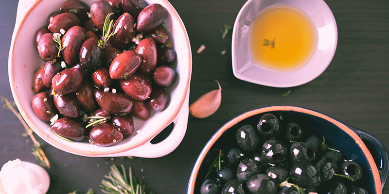 Associez les olives kalamata à l'agiorgitiko
