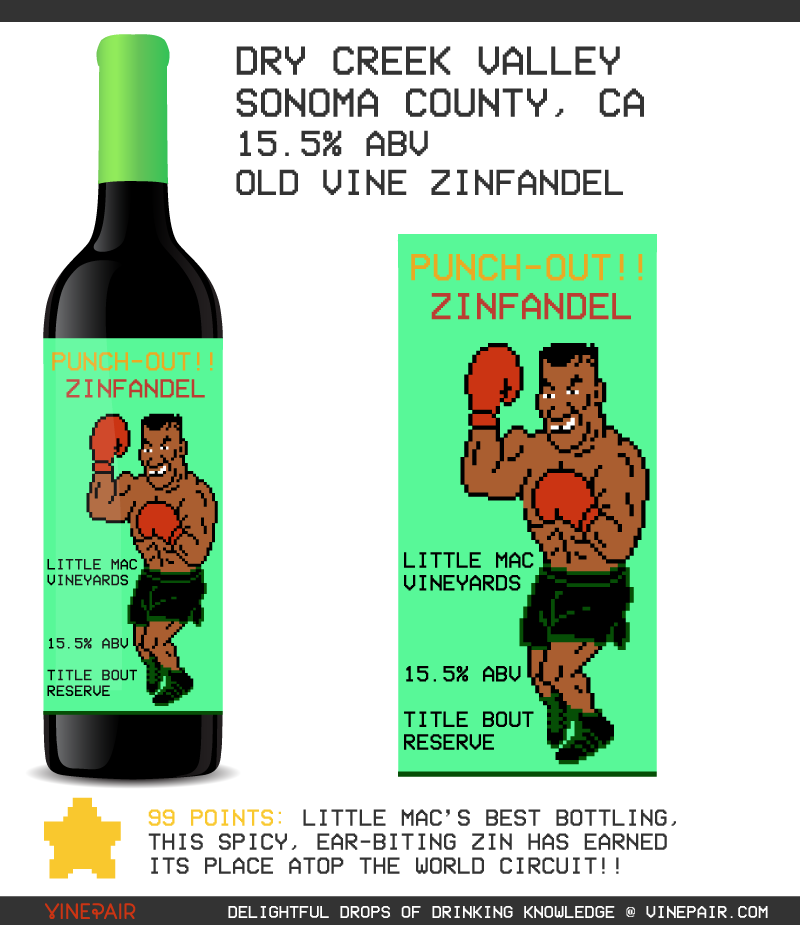 Mike Tyson comme étiquette de vin 8 bits