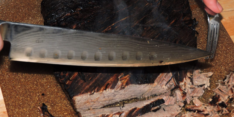 Découper la poitrine.