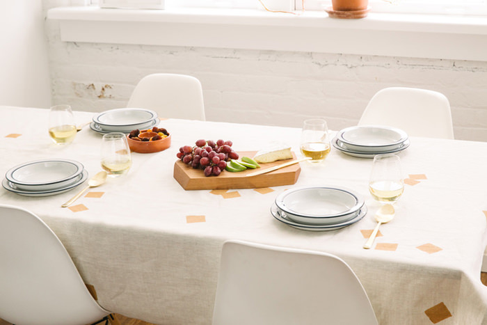 Plaid gouttes carrées dorées