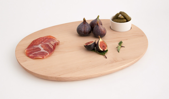 Plateau de service en galets