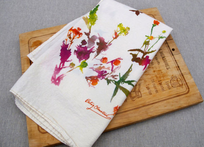 Serviette de sac à farine florale Market