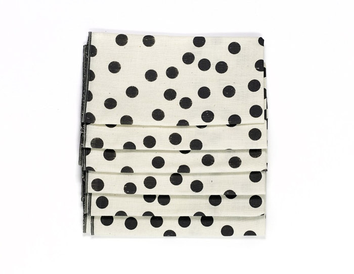 Serviettes Pois Gris