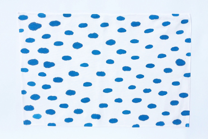 Torchon Coup de Pinceau Bleu