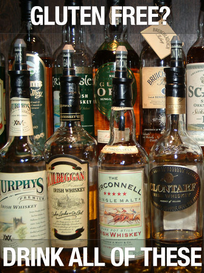 Tous les alcools forts sont sans gluten