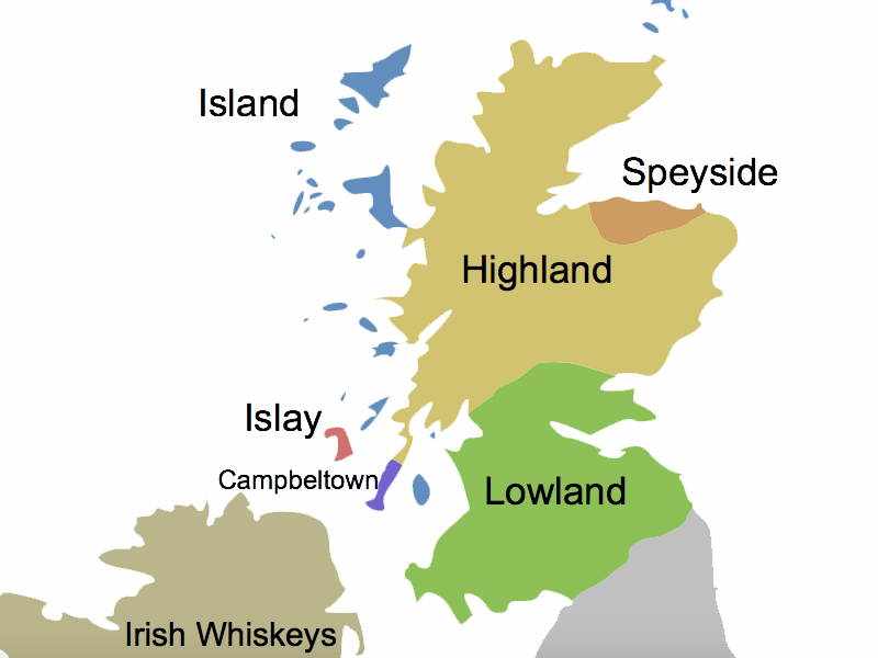 Carte du whisky écossais