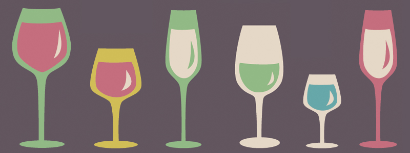 Collection de verres à vin