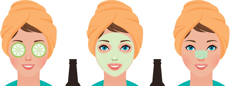 Nous avons fait un masque facial à la bière