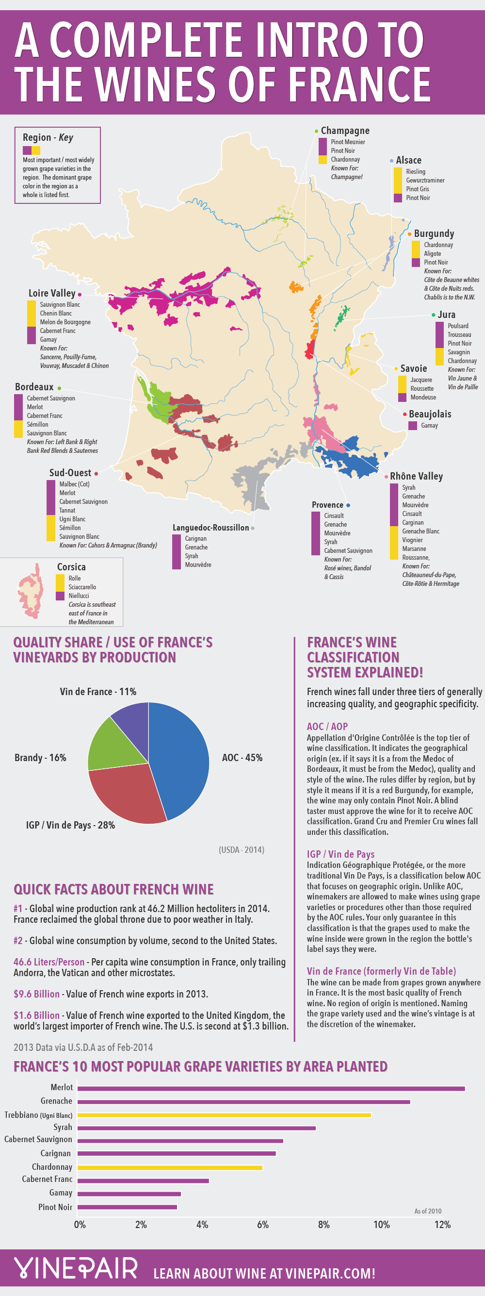 Guide d'introduction complet aux vins de France