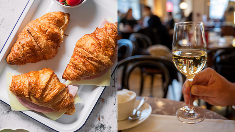Le croissant jambon-fromage et Grüner Veltliner est l'un des meilleurs accords boisson-pâtisserie.