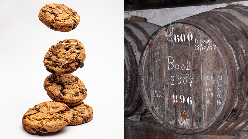 Le biscuit aux pépites de chocolat et le Boal Madeira constituent l'un des meilleurs accords boisson-pâtisserie.