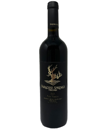 Paradise Springs Winery Petit Verdot Brown Bear Vineyard 2021 est l'un des meilleurs vins de Virginie.