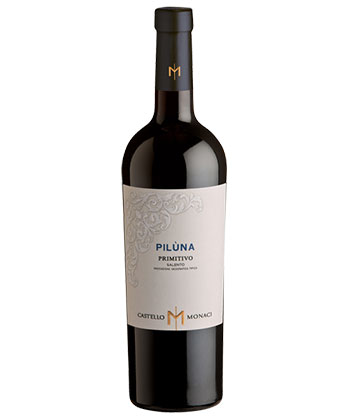 Castello Monaci Primitivo 'Priluna' Salento IGT 2021 est l'un des meilleurs vins rouges des Pouilles, en Italie.