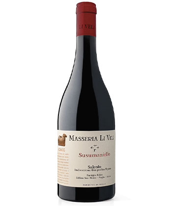 Masseria Li Veli 'Askos' Susumaniello Salento IGT 2022 est l'un des meilleurs vins rouges des Pouilles, en Italie.