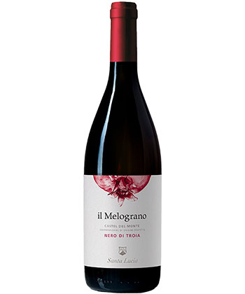 Santa Lucia 'il Melograno' Castel del Monte 2019 est l'un des meilleurs vins rouges des Pouilles, en Italie.