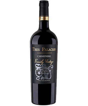 Carménère 2020 de la famille des Tres Palacios 'est l'un des meilleurs Carménères du Chili.
