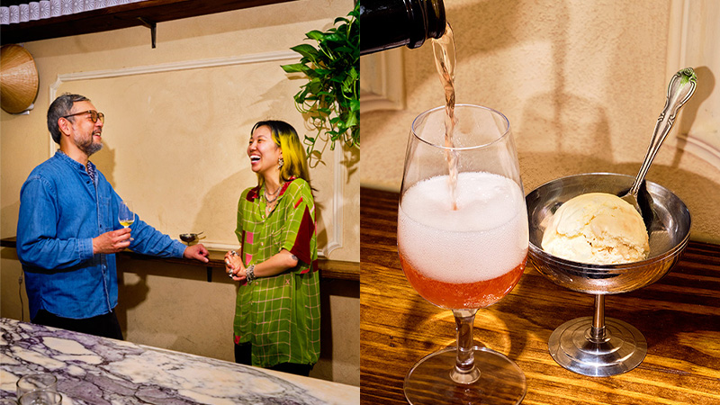 Il y a une nouvelle vague de bars à vin à New York contestant l'idée que la cuisine asiatique devrait être strictement appréciée avec Riesling, dont Lai Rai à Chinatown.