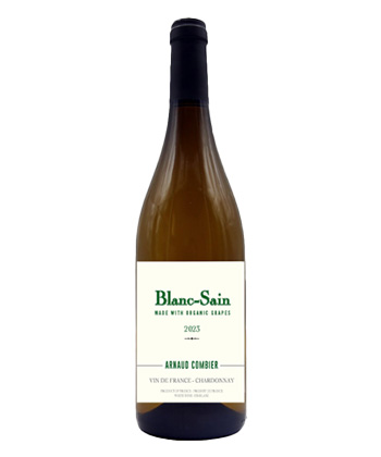 Arnaud Combier 'Blanc-Sain' Vin de France Chardonnay 2023 est l'un des meilleurs Chardonnays du Beaujolais Blanc.